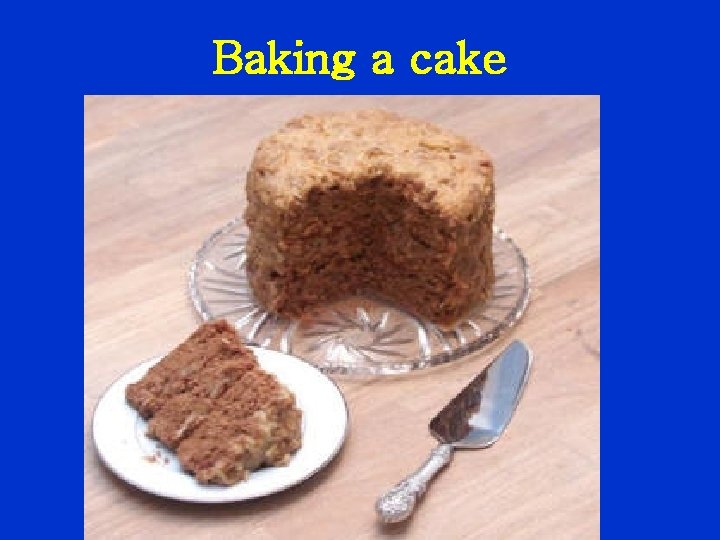 Baking a cake 