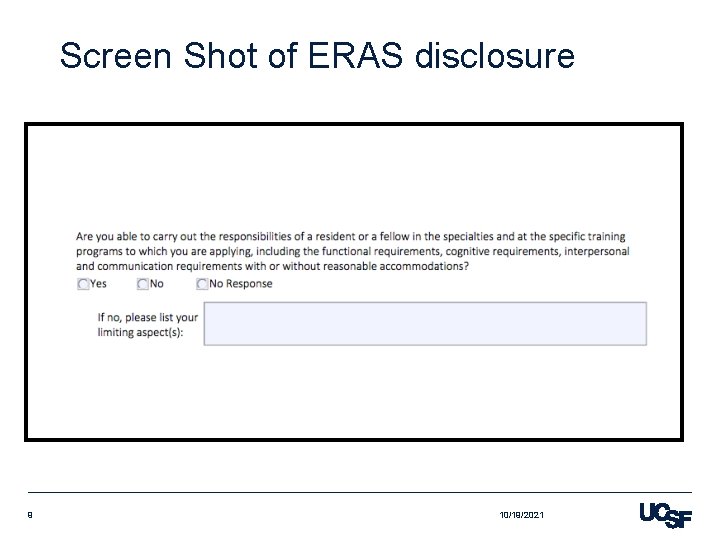 Screen Shot of ERAS disclosure 9 10/19/2021 Screen Shot of ERAS disclosure 9 10/19/2021