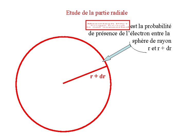 Etude de la partie radiale est la probabilité de présence de l’électron entre la