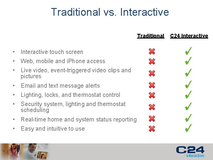 Traditional vs. Interactive Traditional • Interactive touch screen • Web, mobile and i. Phone