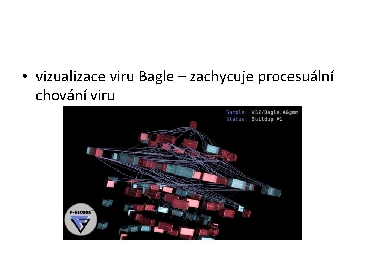  • vizualizace viru Bagle – zachycuje procesuální chování viru 