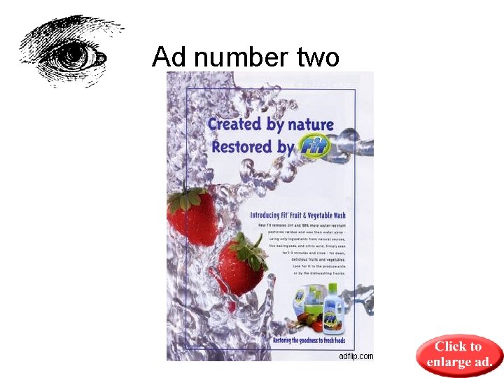 Ad number two Ad for sunglasses 