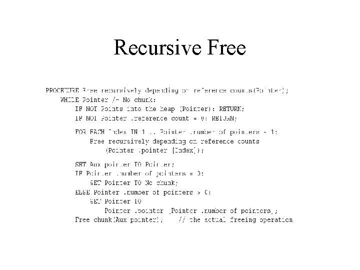 Recursive Free 