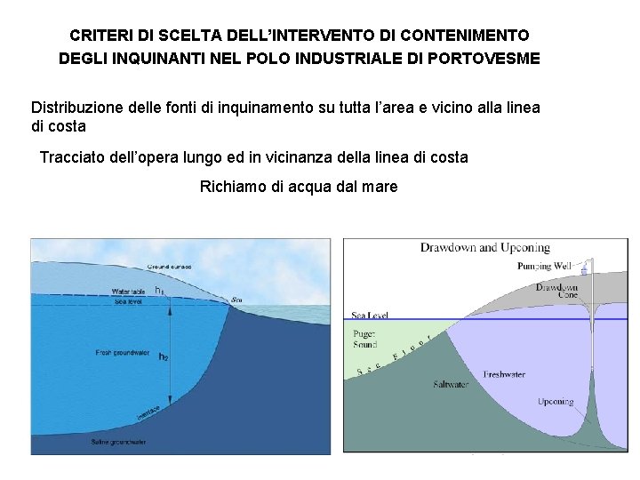 CRITERI DI SCELTA DELL’INTERVENTO DI CONTENIMENTO DEGLI INQUINANTI NEL POLO INDUSTRIALE DI PORTOVESME Distribuzione