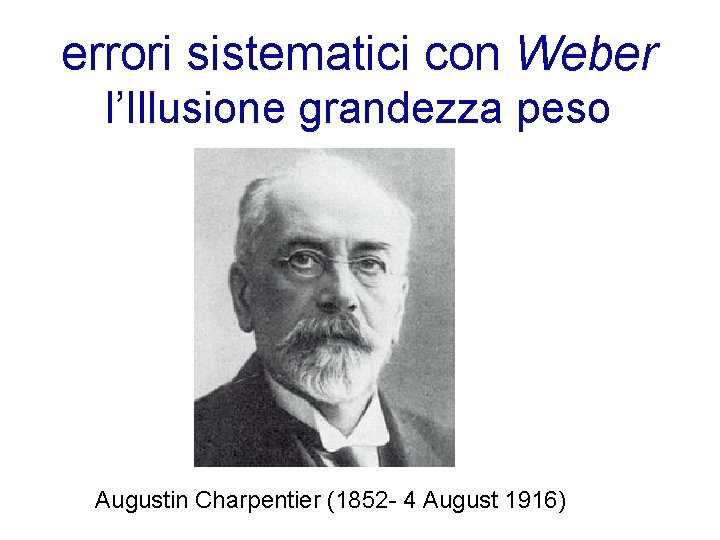 errori sistematici con Weber l’Illusione grandezza peso Augustin Charpentier (1852 - 4 August 1916)
