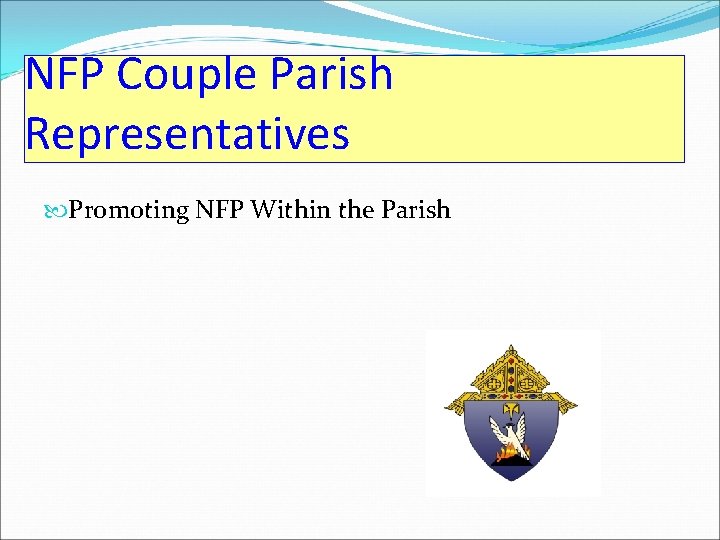 NFP Couple Parish Representatives Promoting NFP Within the Parish 