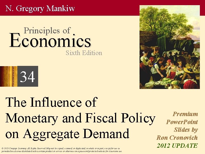 N. Gregory Mankiw Principles of Economics Sixth Edition 34 The Influence of Premium Monetary