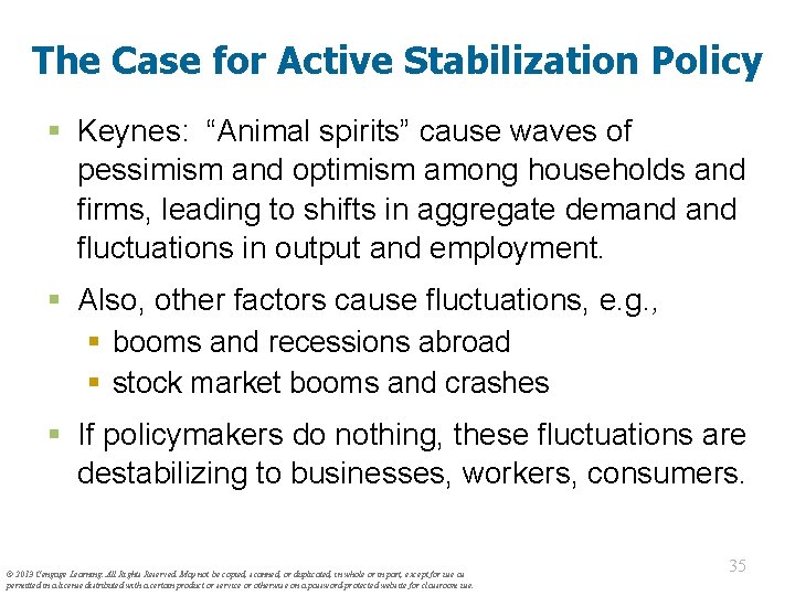 The Case for Active Stabilization Policy § Keynes: “Animal spirits” cause waves of pessimism