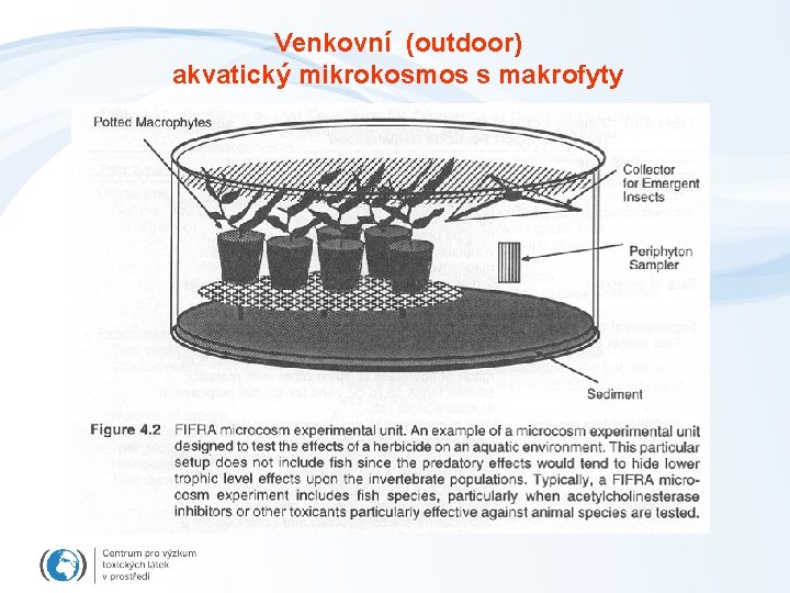 Venkovní (outdoor) akvatický mikrokosmos s makrofyty 