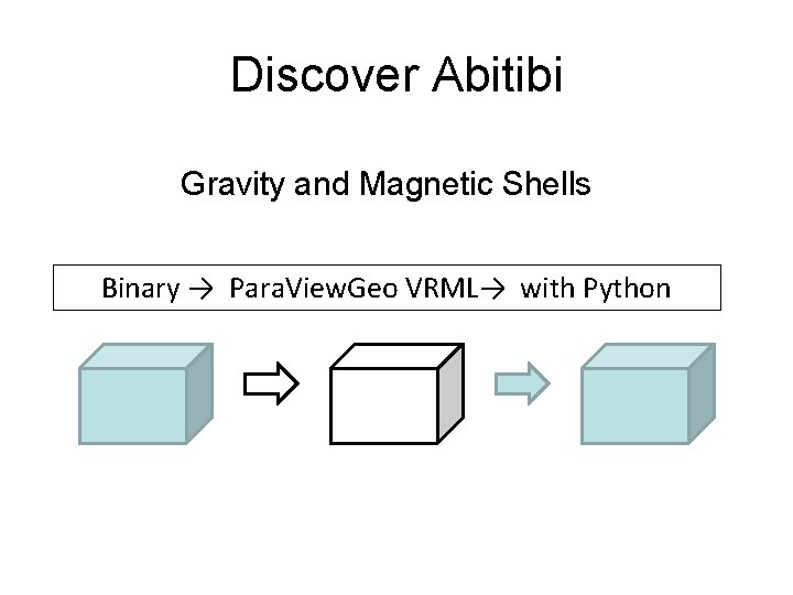 Discover Abitibi Gravity and Magnetic Shells Binary → Para. View. Geo VRML→ with Python