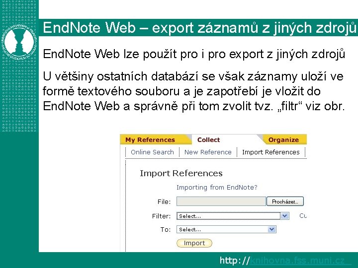 End. Note Web – export záznamů z jiných zdrojů End. Note Web lze použít