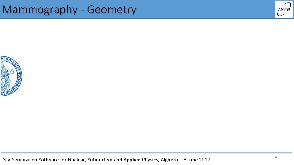 Mammography - Geometry XIV Seminar on Software for Nuclear, Subnuclear and Applied Physics, Alghero