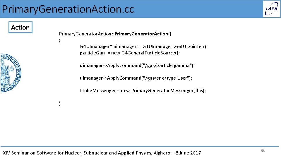 Primary. Generation. Action. cc Action Primary. Generator. Action: : Primary. Generator. Action() { G