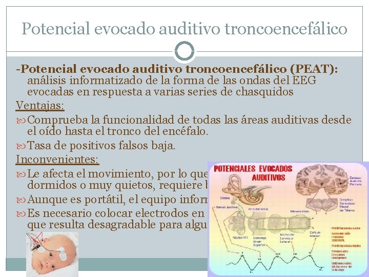 Potencial evocado auditivo troncoencefálico -Potencial evocado auditivo troncoencefálico (PEAT): análisis informatizado de la forma