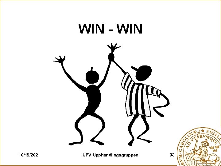 WIN - WIN 10/19/2021 UPV Upphandlingsgruppen 33 