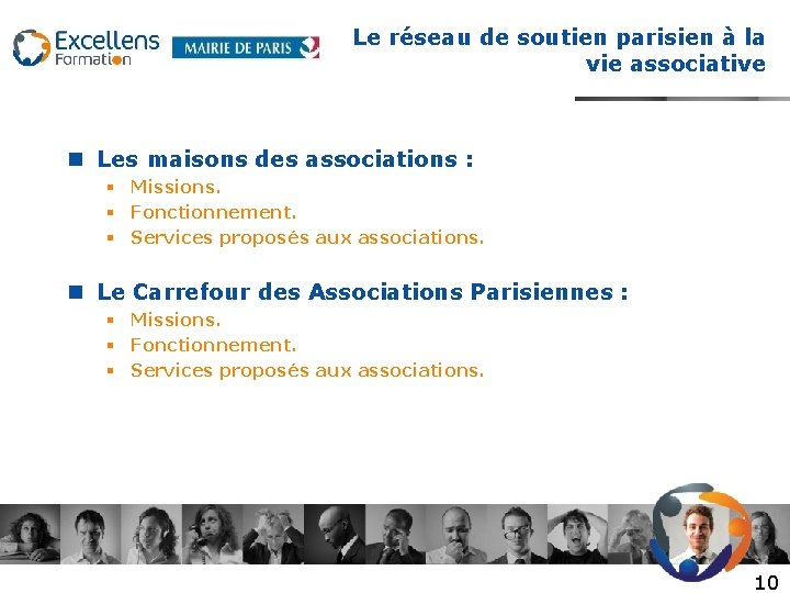 Le réseau de soutien parisien à la vie associative Les maisons des associations :