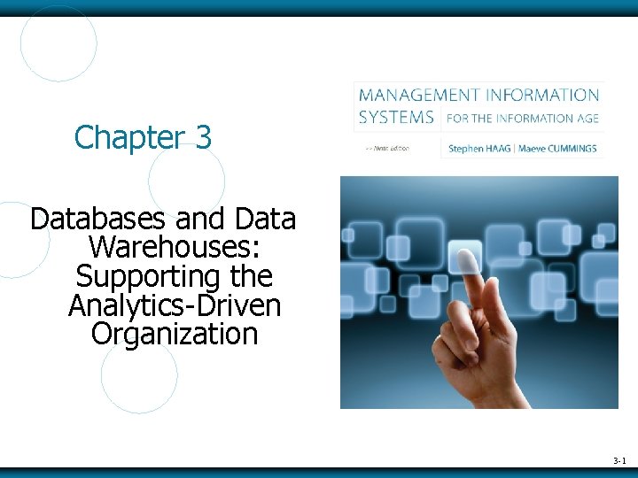 Chapter 3 Databases and Data Warehouses: Supporting the Analytics-Driven Organization 3 -1 
