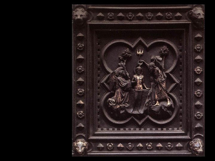 Andrea Pisano Křest Krista, jižní portál Florencie baptisterium 1330 -1336 
