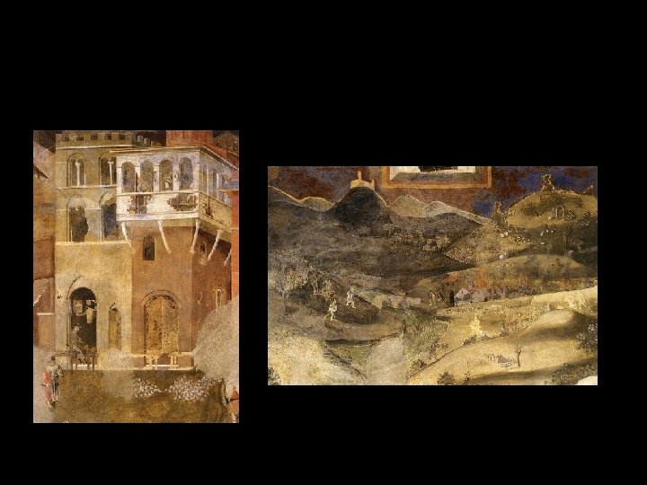 Ambroggio Lorenzetti (kolem 1290 -1348) Alegorie špatné vlády, Sala dei Nove, Palazzo Publico Siena,