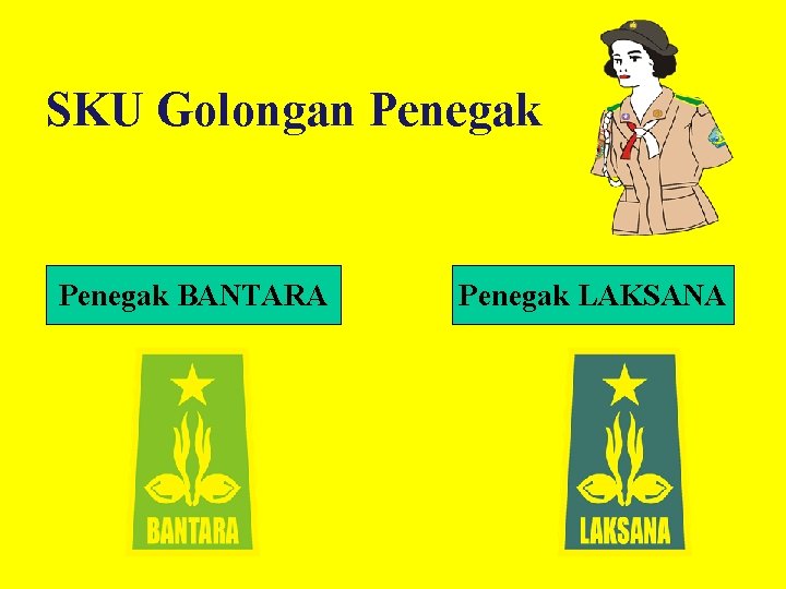 SKU Golongan Penegak : Penegak BANTARA Penegak LAKSANA 