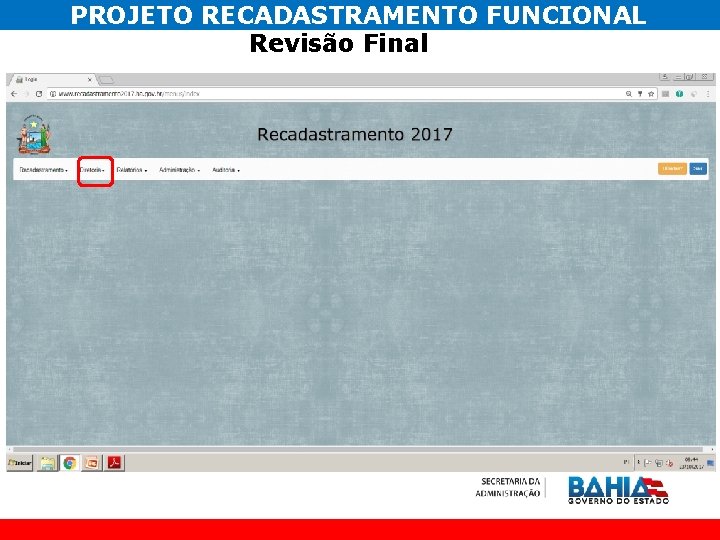 PROJETO RECADASTRAMENTO FUNCIONAL Revisão Final 