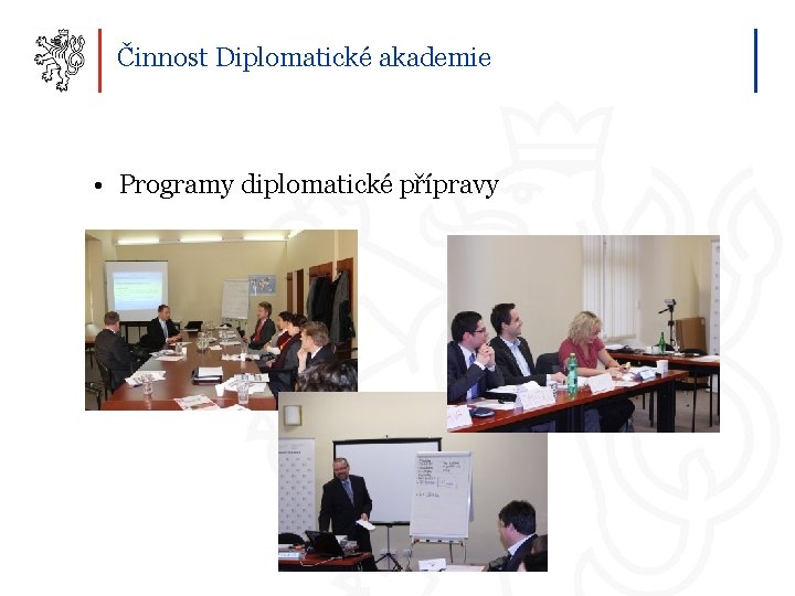 Činnost Diplomatické akademie • Programy diplomatické přípravy 