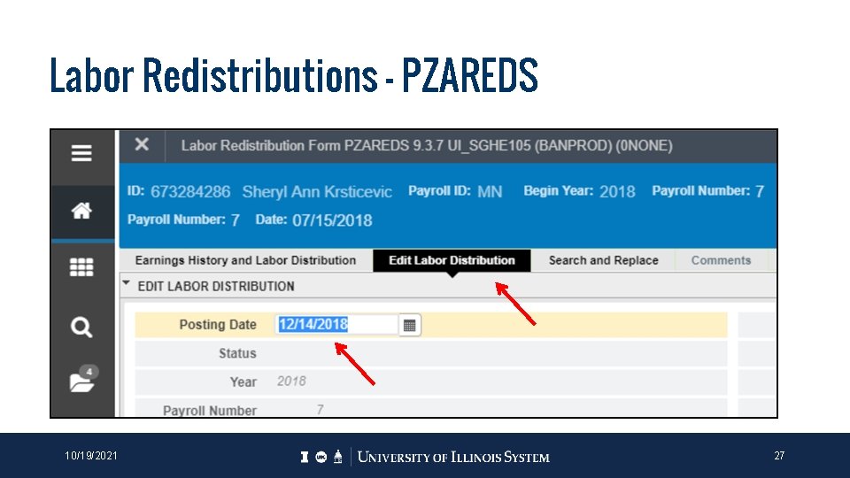 Labor Redistributions - PZAREDS 10/19/2021 27 Labor Redistributions - PZAREDS 10/19/2021 27