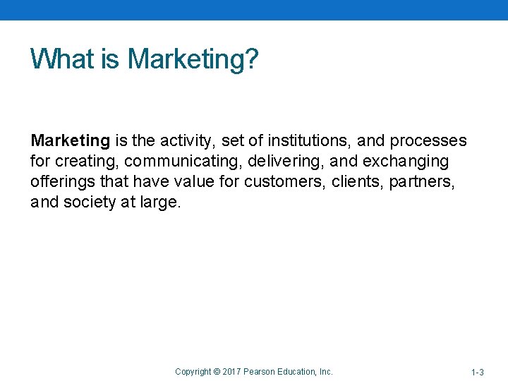 What is Marketing? Marketing is the activity, set of institutions, and processes for creating, What is Marketing? Marketing is the activity, set of institutions, and processes for creating,