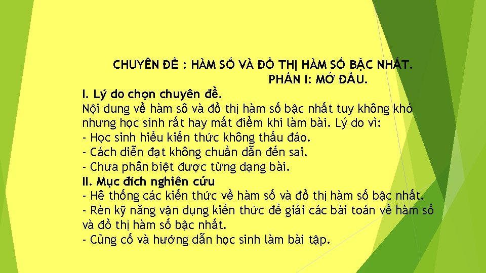 CHUYÊN ĐỀ : HÀM SỐ VÀ ĐỒ THỊ HÀM SỐ BẬC NHẤT. PHẦN I: