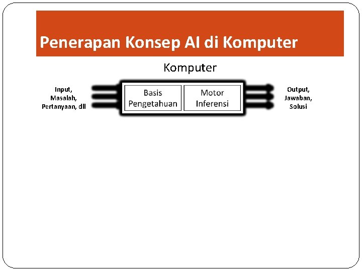 Penerapan Konsep AI di Komputer Input, Masalah, Pertanyaan, dll Output, Jawaban, Solusi 