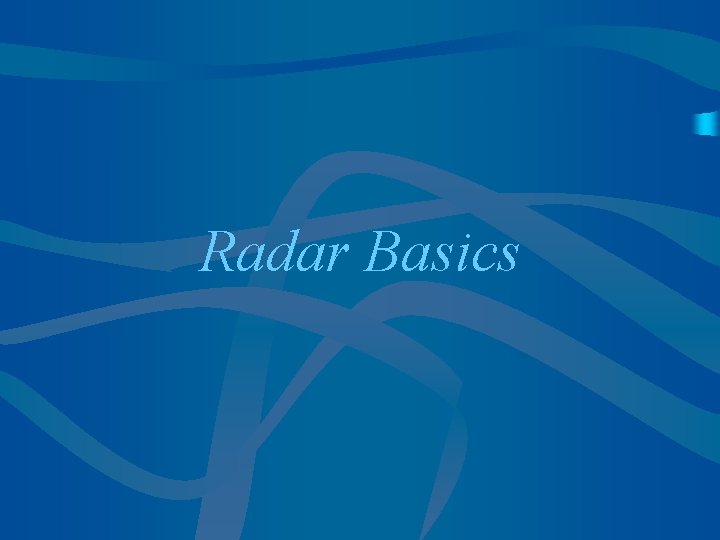 Radar Basics 