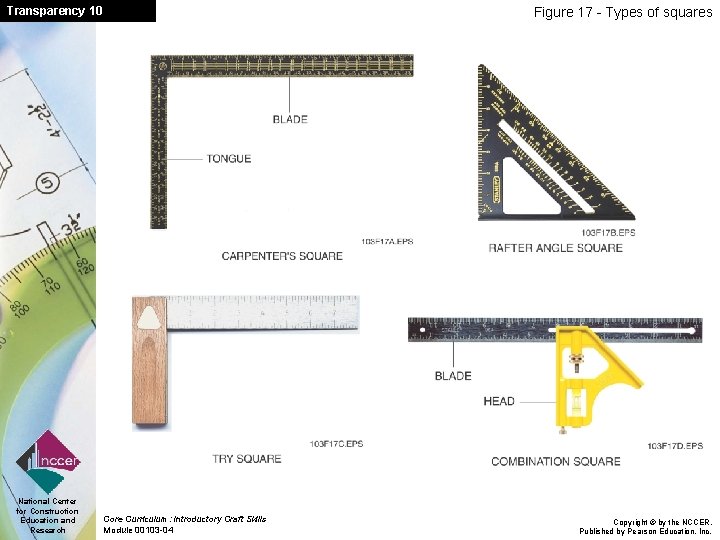 Transparency 10 National Center for Construction Education and Research Figure 17 - Types of