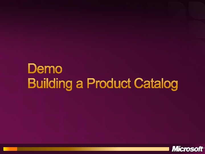 Demo Building a Product Catalog 