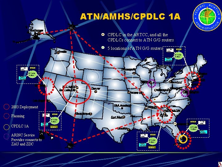 ATN/AMHS/CPDLC 1 A CPDLC in the ARTCC, and all the CPDLCs connect to ATN