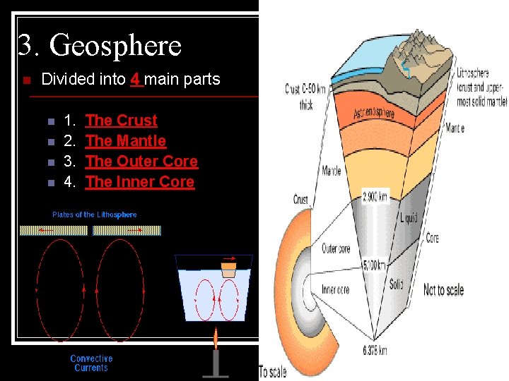 3. Geosphere n Divided into 4 main parts n n 1. 2. 3. 4.