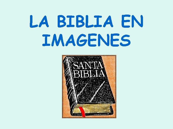 LA BIBLIA EN IMAGENES 