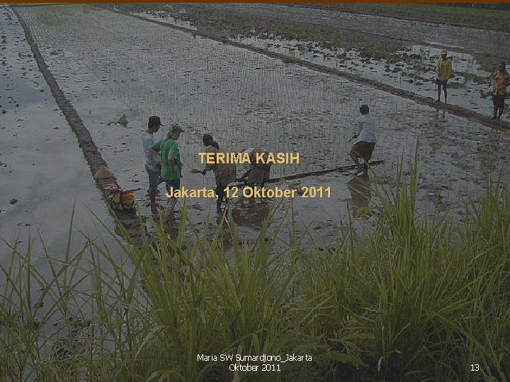 TERIMA KASIH Jakarta, 12 Oktober 2011 Maria SW Sumardjono_Jakarta Oktober 2011 13 