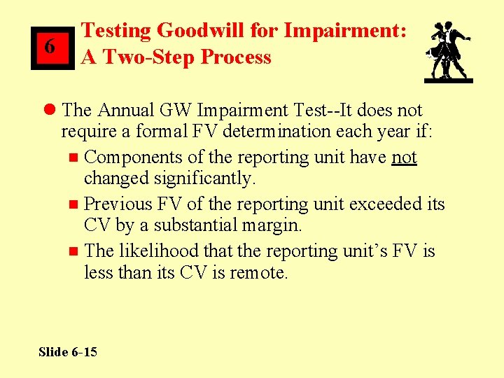 6 Testing Goodwill for Impairment: A Two-Step Process l The Annual GW Impairment Test--It