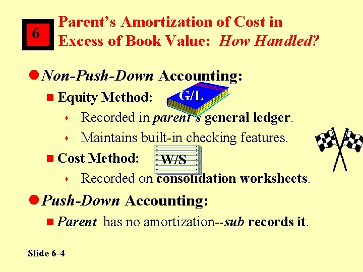 6 Parent’s Amortization of Cost in Excess of Book Value: How Handled? l Non-Push-Down