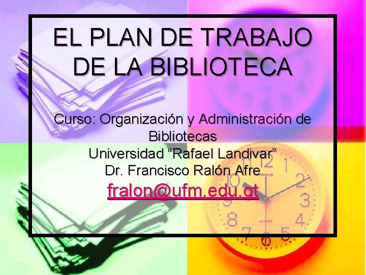Plan De Trabajo Biblioteca Publica Municipal