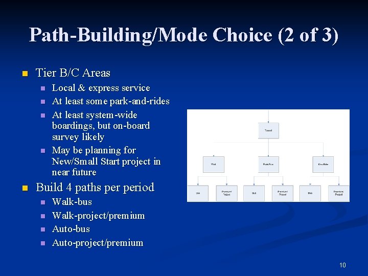 Path-Building/Mode Choice (2 of 3) n Tier B/C Areas n n n Local & Path-Building/Mode Choice (2 of 3) n Tier B/C Areas n n n Local &