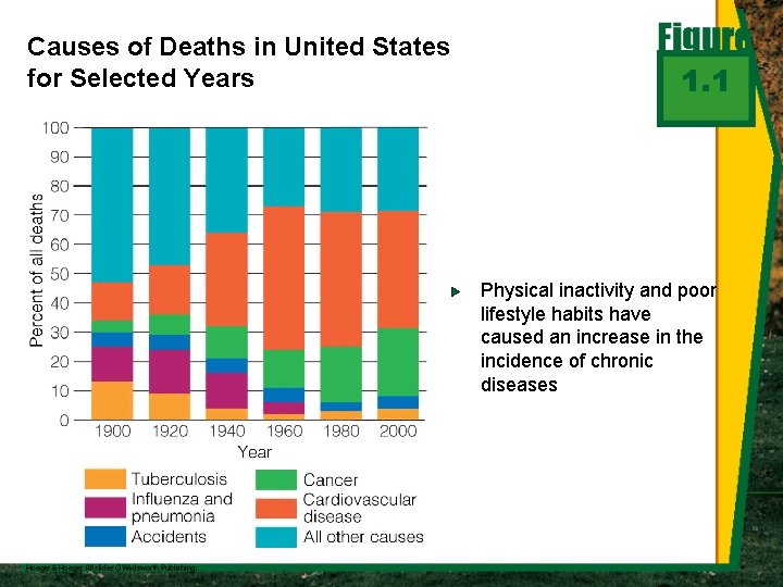 Causes of Deaths in United States for Selected Years 1. 1 Physical inactivity and