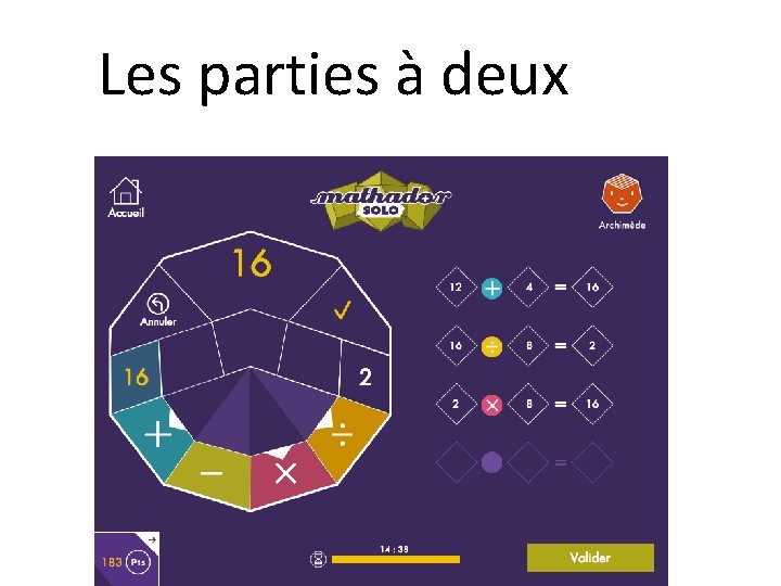 Les parties à deux 