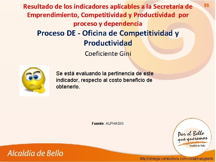 Resultado de los indicadores aplicables a la Secretaría de Emprendimiento, Competitividad y Productividad por