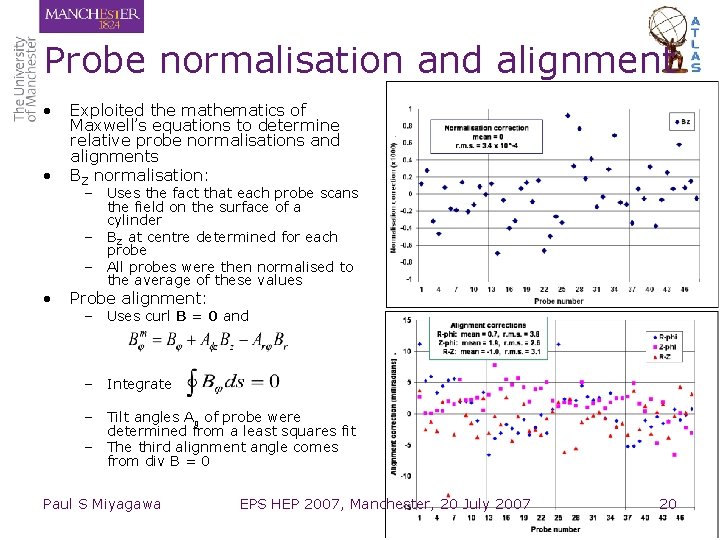 Probe normalisation and alignment • • Exploited the mathematics of Maxwell’s equations to determine Probe normalisation and alignment • • Exploited the mathematics of Maxwell’s equations to determine