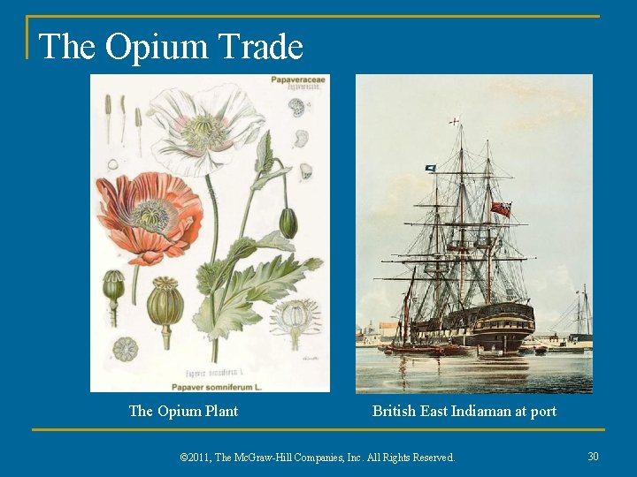 The Opium Trade The Opium Plant British East Indiaman at port © 2011, The