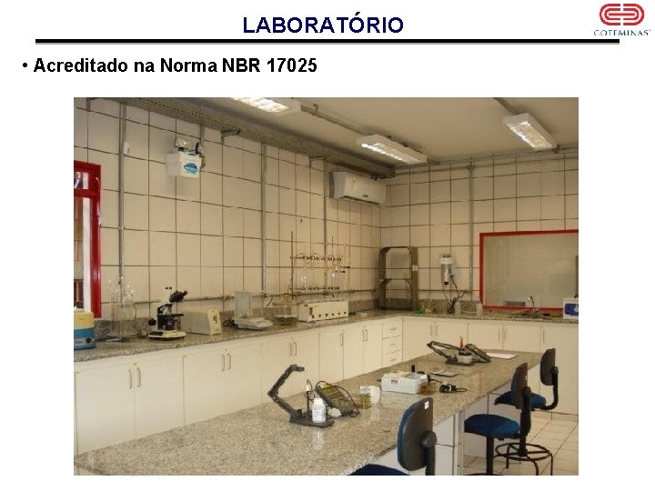 LABORATÓRIO • Acreditado na Norma NBR 17025 