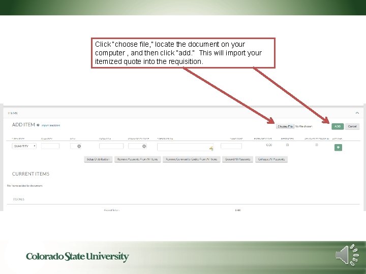 Click “choose file, ” locate the document on your computer , and then click