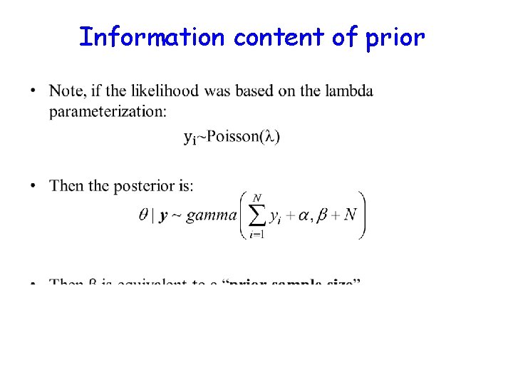 Information content of prior • 