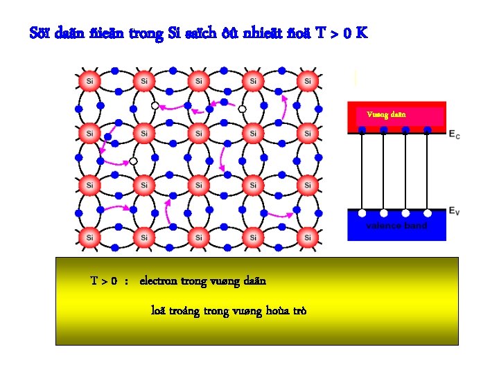 Söï daãn ñieän trong Si saïch ôû nhieät ñoä T > 0 K Vuøng